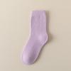 Meias Femininas Outono e Inverno Cor Sólida Algodão Meia-calça Meia de Toalha Absorvente de Suor Respirável Espessada Quente Feminina Meias Simples de Terry