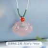 Colgante de ágata Xiangyun con candado de calcedonia natural y ruyi con candado de jade Xiangyun con luz de luna blanca, regalo para mujer
