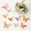 Papel Tapiz Decorativo Estéreo Mariposa Recortada en 3D Transfronteriza Doble Capa Textura Metálica Mariposa Simulada Mixta Pegatina de Pared