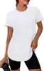 Comercio Exterior Transfronterizo Europeo y Americano 2026 Camiseta Versátil de Color Sólido para Mujer Verano Estilo Casual Holgada Moda Manga Corta En Stock