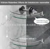 Prateleira de canto de vidro de aço inoxidável transfronteiriça, suporte de bandeja de banheiro, prateleira de canto para armazenamento de cosméticos de banheiro, tripé de vidro
