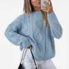 Novos produtos de outono e inverno de lojas independentes transfronteiriças europeias e americanas: melhores suéteres de tricô com ponto trançado e gola redonda soltos no AliExpress, Amazon e Temu