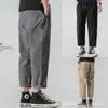 2026 Novas Calças de Trabalho de Algodão Lavado Japonês para Homens e Mulheres, Novas Calças Casuais Finas de Verão, Calças Cropped, Calças Longas, Tendência