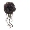 Peluca de Bola de Cabeza de Barba de Dragón Goma para el Cabello Estilo Retro Milenario Cabello Sintético Moño Bajo Recogido Alto Peluca para la Parte Superior del Cráneo Gorra de Peluca