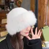 Sombrero Mongol de Estilo Nuevo, Engrosado y Cálido para Otoño e Invierno, Sombrero de Propietario para Mujer con Piel Sintética de Visón para Proteger las Orejas, Sombrero Mongol de Gama Alta