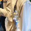 Llavero de Peluche Auténtico de Stitch Muñeco Exquisito Cadena para Teléfono Llavero con Cuentas Colgante para Bolso de Pareja