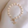 Pulsera de Perlas de Agua Dulce para Mujer Pulsera de Concha Roja en Línea Estudiante Novia Simple Diseño Nicho de Alta Gama Pulsera Personalizada