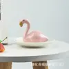 Plato de Cerámica Estilo Europeo Galvanizado Joyero Plato de Almacenamiento Dibujos Animados de Animales Plato para Anillos Artesanías de Cerámica Decoración Creativa para el Hogar