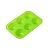 Molde de Silicona para Pastel Mousse Herramienta para Hornear 6 Piezas Molde Pequeño para Pastel de Semicírculo Bandeja de Hielo de Silicona Molde para Cocer al Vapor Pastel de Arroz