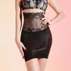 Saia Curta Preta Sedutora de Seda Sexy Hugging Body de Óleo de Cavalo com Renda Cintura Alta Sem Costura Ultra Fina Transparente