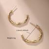 Brincos de Aço Inoxidável Xuping Jewelry Estilo Minimalista Coreano em Forma de C com Nó de Bambu Brincos de Verão Nicho Estilo Cool Europeu e Americano para Mulheres
