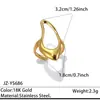 Anillo de Acero de Titanio de Nuevo Estilo Transfronterizo, No se Desvanece, Diseño Hueco Ancho, Estilo Europeo y Americano, Joyería de Acero Inoxidable de Alta Gama para Manos de Mujer