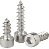 Em Estoque Parafusos Autoatarraxantes de Aço Inoxidável 304 Cabeça Panela M1.4~M10 Parafusos Autoatarraxantes com Cabeça Cilíndrica e Soquete Hexagonal