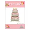 Nuevo Pastel de Oso pastel de cumpleaños de tres capas forma globo de película de aluminio empaque independiente globo de decoración para fiesta de cumpleaños
