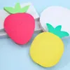 Esponjas Planas Personalizadas de Fresa y Piña, Suaves y que No Absorben el Polvo, Adecuadas para Uso Seco y Húmedo, Huevos de Maquillaje Esponja