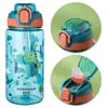 Taza de Agua Popular de Dibujos Animados Transfronteriza para Niños, Taza de Agua Escolar Linda y Atractiva, Taza Portátil con Tapa Pop-Up y Popote Dropshipping