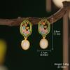 Novo estilo chinês estilo chinês Hanfu palácio estilo chinês brincos 2024 moda chinesa estilo retro imitação hetian jade borla brincos para mulheres