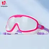 Gafas de Natación para Adultos de Montura Grande, Galvanizadas, Impermeables, Antivaho, Alta Definición, Gafas de Natación Coloridas, Unisex, Equipo Profesional al por Mayor
