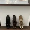 Zapatos Planos de Estilo Chanel para Mujer, con Puntera Cuadrada, Adorno de Flor Metálica, Forro de Borrego, Calzado Bajo, Zapatos Mary Jane de Correa Única, Mocasines Cálidos