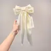 Horquilla de Princesa con Lazo Medio Atado, Accesorio para el Cabello, Pinza Elegante y Dulce de Satén, Horquilla Estilo Coreano para la Parte Posterior de la Cabeza
