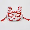 Máscara máscara de gato feminina máscara de gato de meia face pintada à mão máscara antiga máscara de raposa anime rosto de gato feminino e masculino