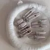 Pinza para el Cabello de Estrella de Mar Rosa Dulce y Fresca con Pedrería para Mujer Diseño de Nicho Pinza para Flecos Laterales Accesorios para el Cabello