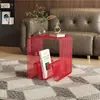 Estante Simples para Janela Saliente, Prateleira de Armazenamento, Mesa de Centro Quadrada em Ferro Forjado, Mesa Quadrada Pequena Criativa Moderna Nórdica, Mesa Lateral de Sofá