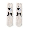 Calcetines de Coral Fleece para Mujer, de Media Pantorrilla, Engrosados, Calientes para Dormir, Calcetas de Maternidad, Calcetas para el Suelo del Hogar de Otoño e Invierno, Lindos para Niñas