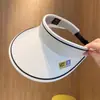 Sombrero Nuevo de Sol de Verano Ala Grande Ajustable Protección Solar Anti-ultravioleta UV Parte Superior del Sombrero con Aire Sombrero de Sol para Exteriores de Ciclismo para Mujeres
