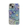 Pintura al Óleo Flor Azul Adecuado para Funda de Teléfono iPhone16proamx Apple 13 Todo Incluido 12 Femenina 14 Todo Incluido 11 Coreano