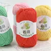 Algodão penteado de 5 fios Ruoyu para tricô DIY, fio de algodão leite de espessura média para buquês, mantas, chapéus e cachecóis