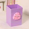 Porta-canetas de queijo quadrado de desenho animado de aparência alta mesa infantil mesa de trabalho papelaria balde de armazenamento bonito caixa de armazenamento