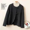 Nuevo Estilo Otoño e Invierno 2026 Abrigo de Lana Doble Faz para Mujer, Holgado y Moderno, Estilo de Alta Gama, Abrigo de Lana de Cuello Redondo