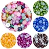 Parches de Perlas de Imitación de Colores de Venta Caliente Europeos y Americanos Cuentas Multicolores Planas de Simulación DIY Cuentas Semicirculares para Ropa Accesorios para el Cabello