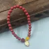 Pulsera de cinabrio boutique este año de vida pulsera de anillo único anillo liso doble valiente joyería para hombres y mujeres regalo fábrica al por mayor