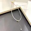 Collar de Perlas de Lujo Ligero para Mujer, Suave y Versátil, Collar de Borla de Cuentas Millet a la Moda, Cadena para Suéter de Bola Cepillada