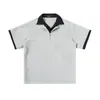 Nueva Camisa Polo de Manga Corta con Solapa Falsa de Dos Piezas Estilo Retro Americano Old Money para Hombre en Verano Camisa Niche Atractiva