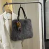 Novas Bolsas de Pelúcia de Alto Padrão para Outono e Inverno para Mulheres, Bolsas Tote de Ombro com Aparência Sofisticada, Bolsas de Pelúcia, Bolsas da Moda e Estilosas