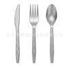 Exportação Transfronteiriça Talheres Descartáveis Faca, Garfo e Colher Material PS Colher Espessada Faca e Garfo para Sobremesa Conjunto de Talheres para Restaurante