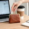 Cartera de Clip Corta Retro de Nuevo Estilo para Mujer Zhengnan Transfronteriza, Billetera para Monedas de Estudiante, Bolso de Mano de Moda