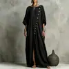 2026 Sitio Web Independiente Europeo y Americano Amazon Aliexpress Vestido Casual Irregular de Longitud Lateral de Cuello Redondo de Longitud al Suelo Nuevo de Primavera y Verano