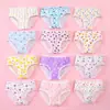 Calcinhas Triângulo Populares de Seda de Leite para Meninas, Estampa Floral, Respiráveis, Conjunto Popular de Calcinhas Triângulo para Meninas de Verão