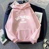 Sudadera con Capucha y Forro Polar Estampada Transfronteriza para Mujer Otoño e Invierno 2026 Nuevo Estilo Coreano Holgada y Versátil de Manga Larga