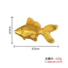 Adornos de pez dragón dorado de la suerte con sombreado dorado, pez anti-cobre, Feng Shui de oficina, adornos de carpa de pez de la suerte para sala de estar