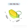Chaveiro da Moda para Alívio do Estresse, Brinquedo de Apertar Realista de Frutas e Comida, Pingente para Alívio do Estresse para Estudantes e Trabalhadores de Escritório