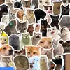 300 Piezas de Pegatinas de Memes de Gatos, Lindos y Divertidos Gatos Fantasma Estilo Ins Paquete de Expresiones Pegatina de Material Fuente de Pegatinas