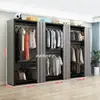 Perchero de Hierro Artístico de Estilo Abierto para Uso Doméstico Simple, Zapatero Metálico de Doble Capa, Ensamblaje de Estante de Armario