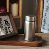 Taza Térmica Mini de Titanio Puro Colorida para Hombres y Mujeres, Taza de Agua Portátil para Viajes, Taza de Té, Taza de Bolsillo Compacta de Gama Alta