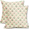 Nueva funda de almohada decorativa con estampado floral vintage transfronterizo, funda de cojín rústica para exteriores, cojín decorativo rústico de primavera y verano