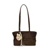 2026 Bolso Tote de Hombro Único para Mujer, Texturizado, Moderno, Casual, Color Sólido, Gran Capacidad, Bolso de Hombro de Moda